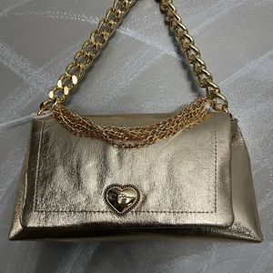 Betsy Jones evening purse gold color BRAND NEW